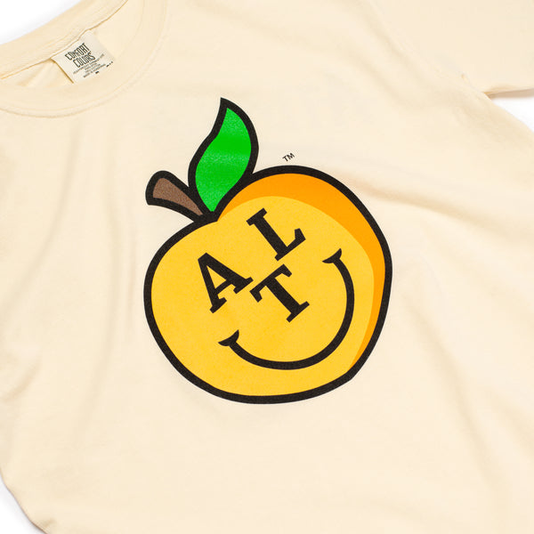 Peach Smiley Face Ivory Tee