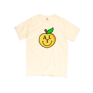 Peach Smiley Face Ivory Tee